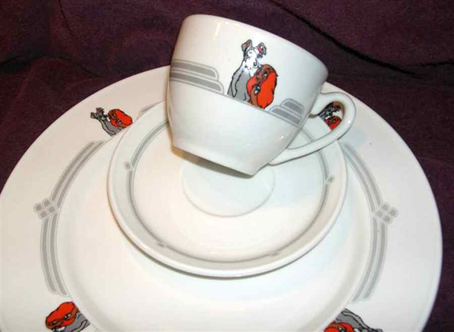 BUF139 Flat Cup & Saucer Set by Buffalo Pottery-1