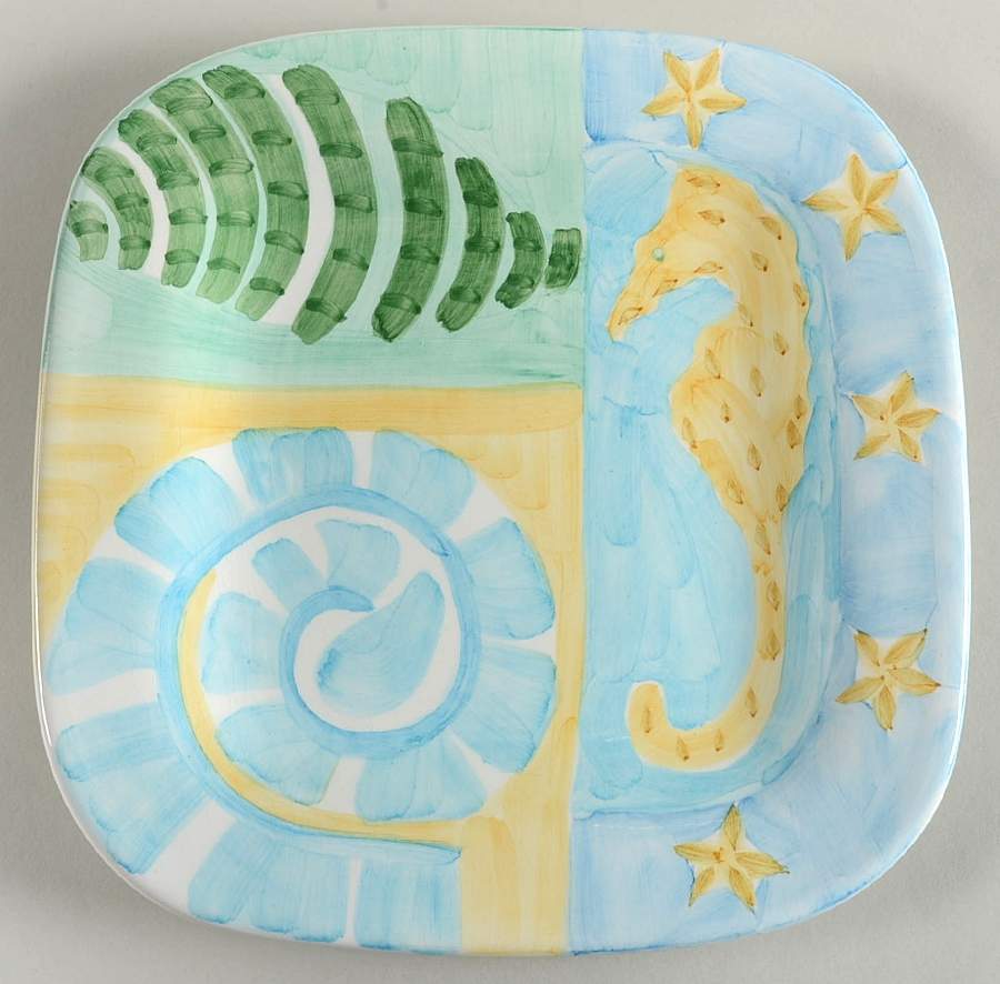 Seashell Square Salad Plate by Bella-1