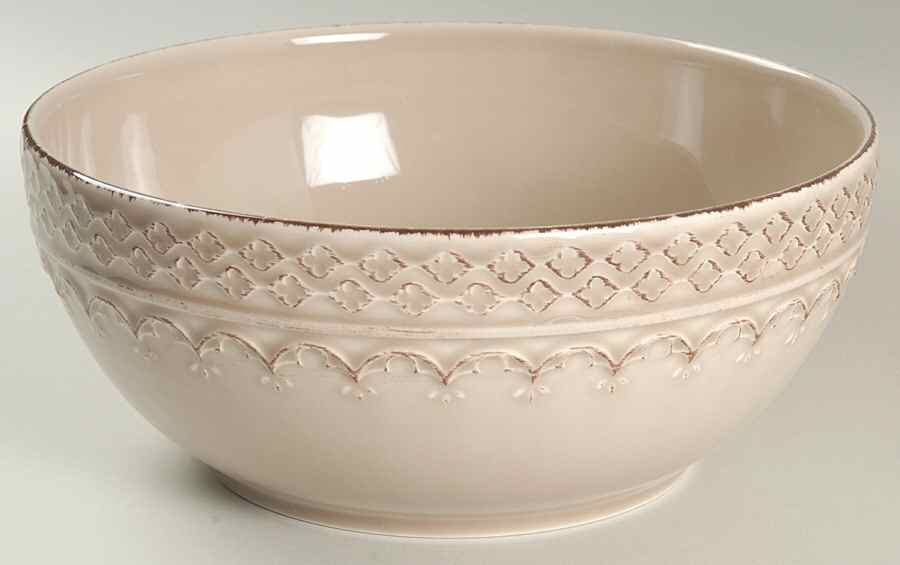 Lisbon Taupe 9" Round Vegetable Bowl by Bombay-1
