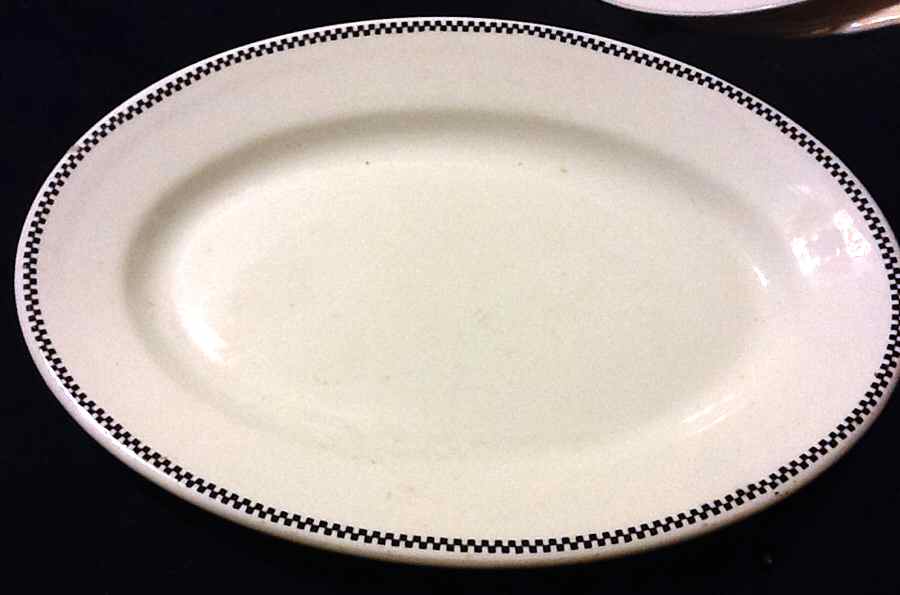 BUF140 12" Oval Serving Platter by Buffalo Pottery-1
