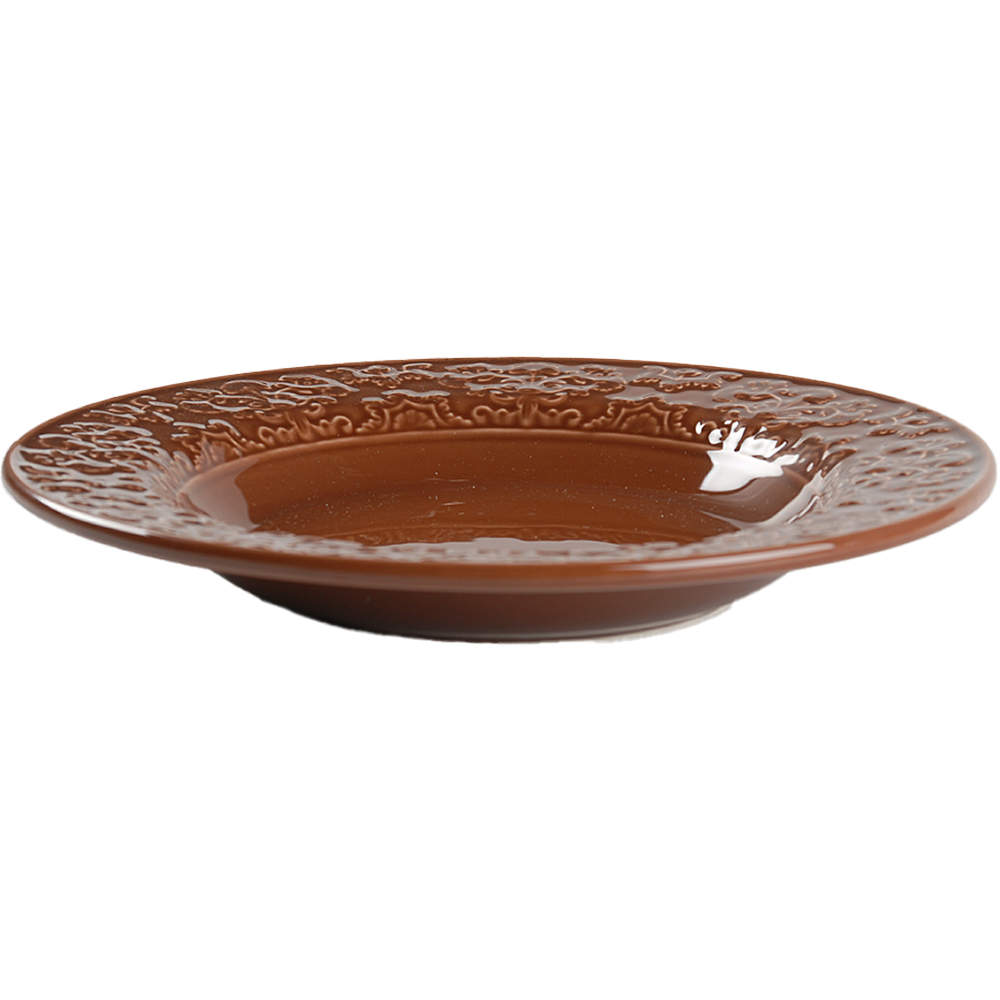 Phoebe Chocolate Large Rim Soup Bowl by Biltmore for Your Home-1