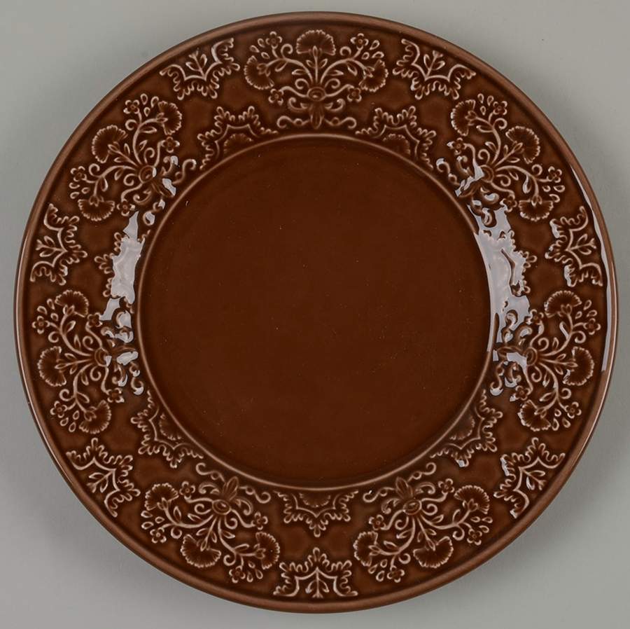 Phoebe Chocolate Salad Plate by Biltmore for Your Home-1