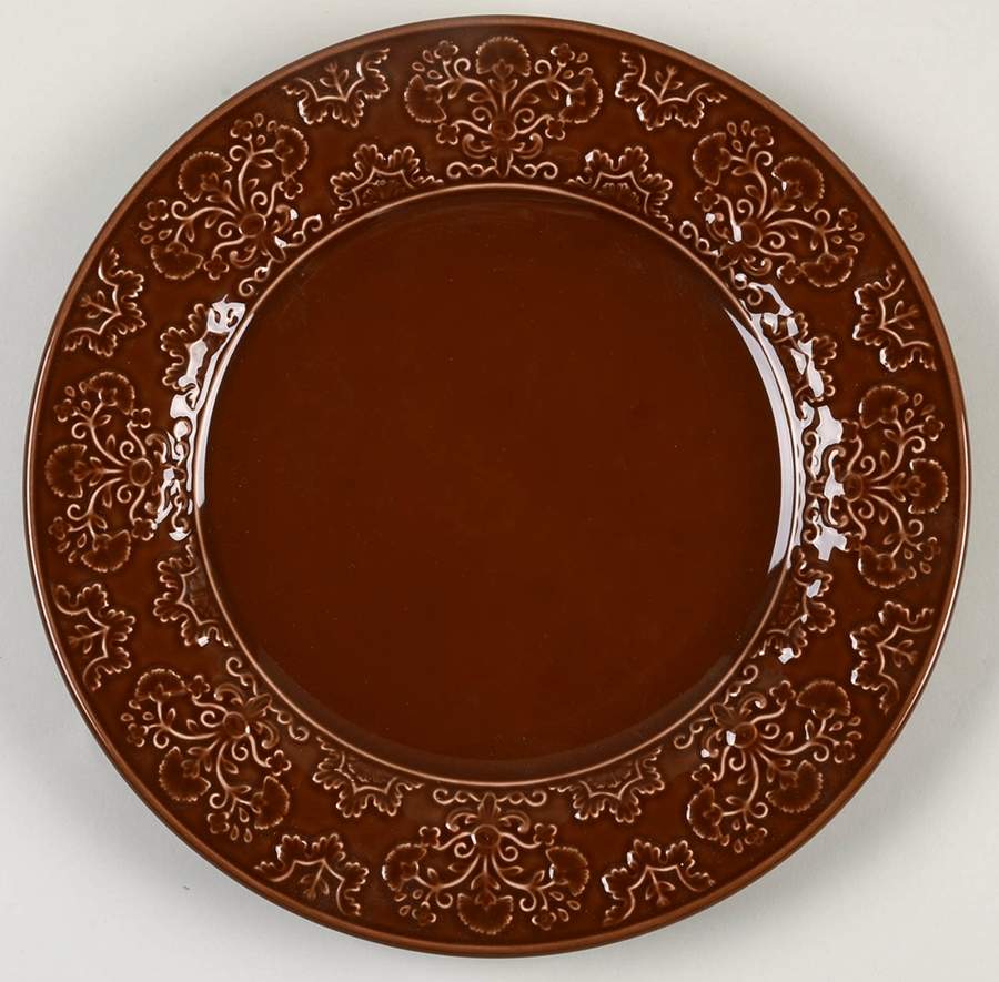 Phoebe Chocolate Dinner Plate by Biltmore for Your Home-1