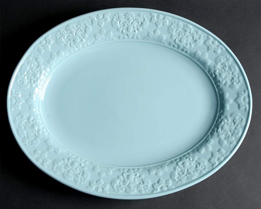 Phoebe Mint 15" Oval Serving Platter by Biltmore for Your Home-1