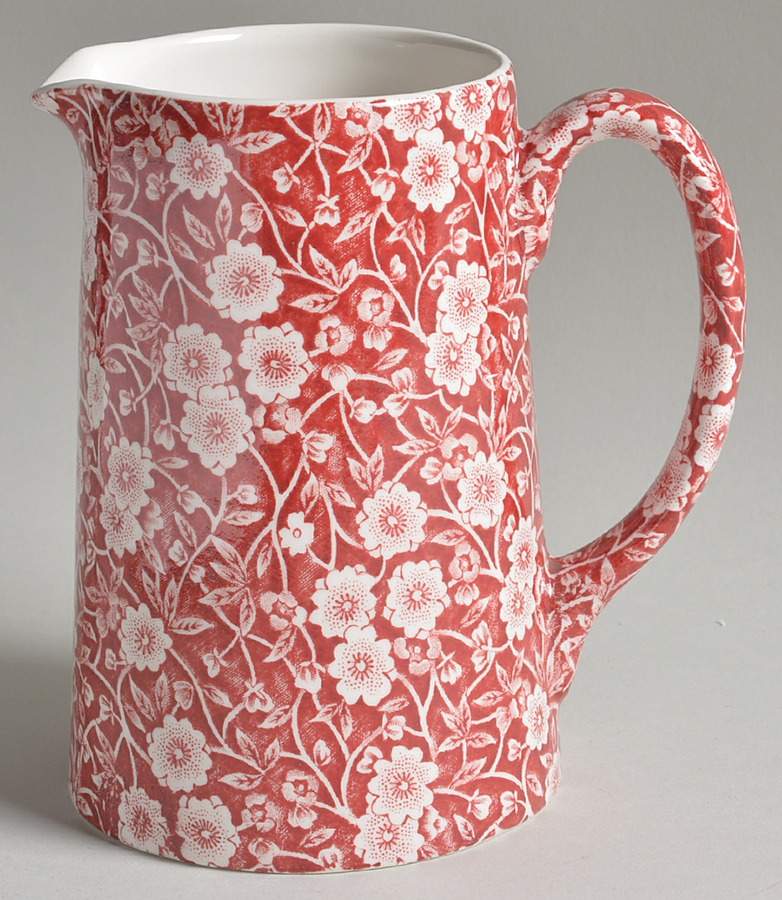 Calico Red Medium Tankard Jug by Burgess & Leigh-1