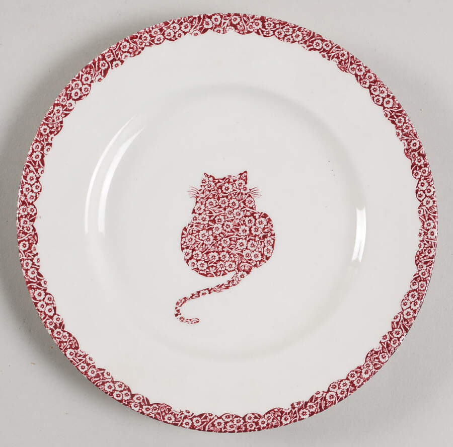 Calico Red Child's Plate by Burgess & Leigh-1