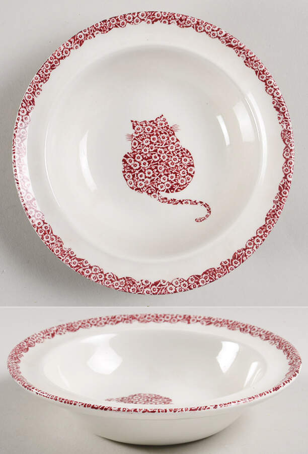 Calico Red Child's Bowl by Burgess & Leigh-1