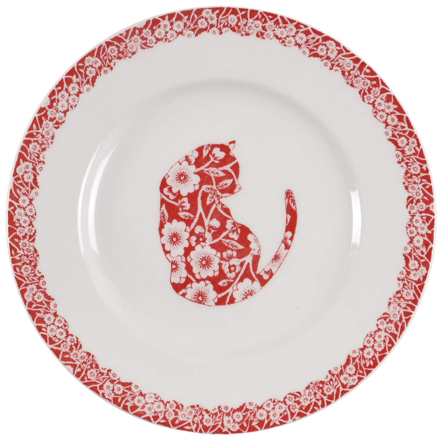 Calico Red Child's Plate by Burgess & Leigh-1