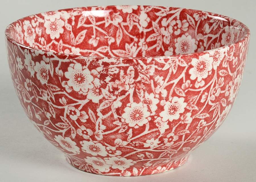Calico Red Rice Bowl by Burgess & Leigh-1