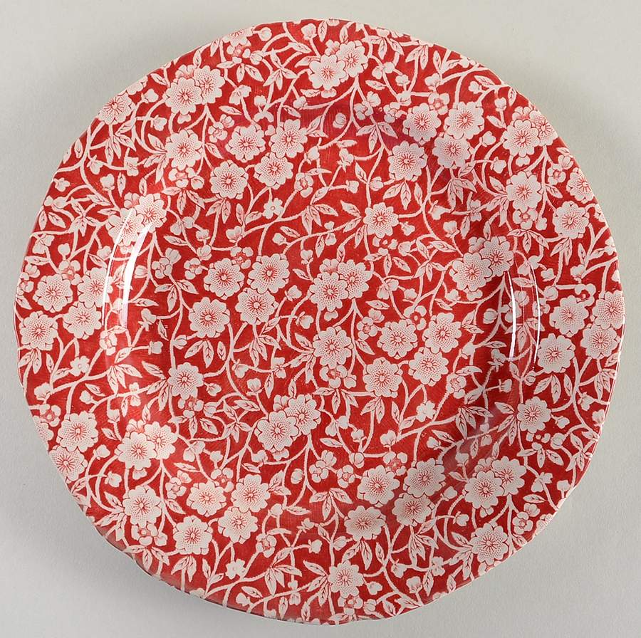 Calico Red Luncheon Plate by Burgess & Leigh-1