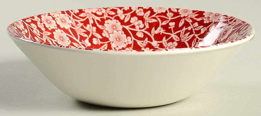 Calico Red Coupe Cereal Bowl by Burgess & Leigh-1