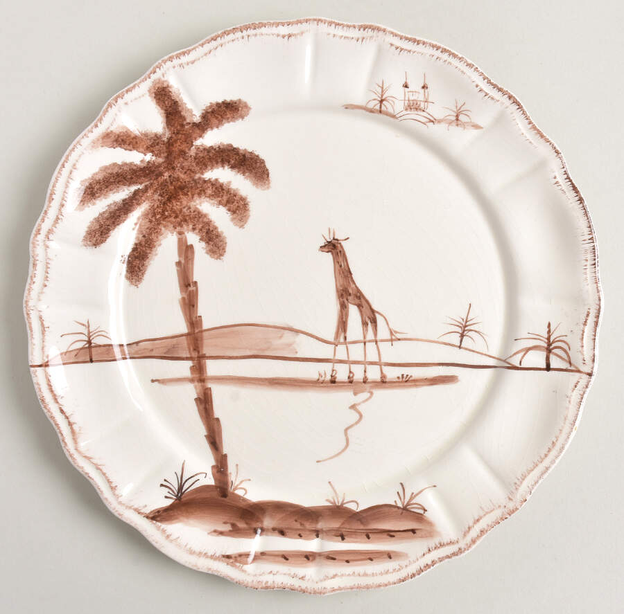 Animal Landscape Brown Salad Plate by Baum Brothers-1