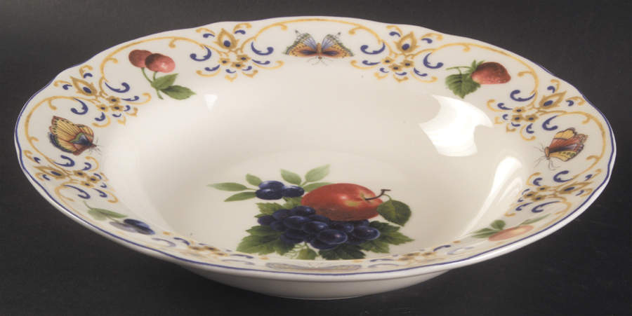 Butterfly Orchard Large Rim Soup Bowl by Biltmore for Your Home-1