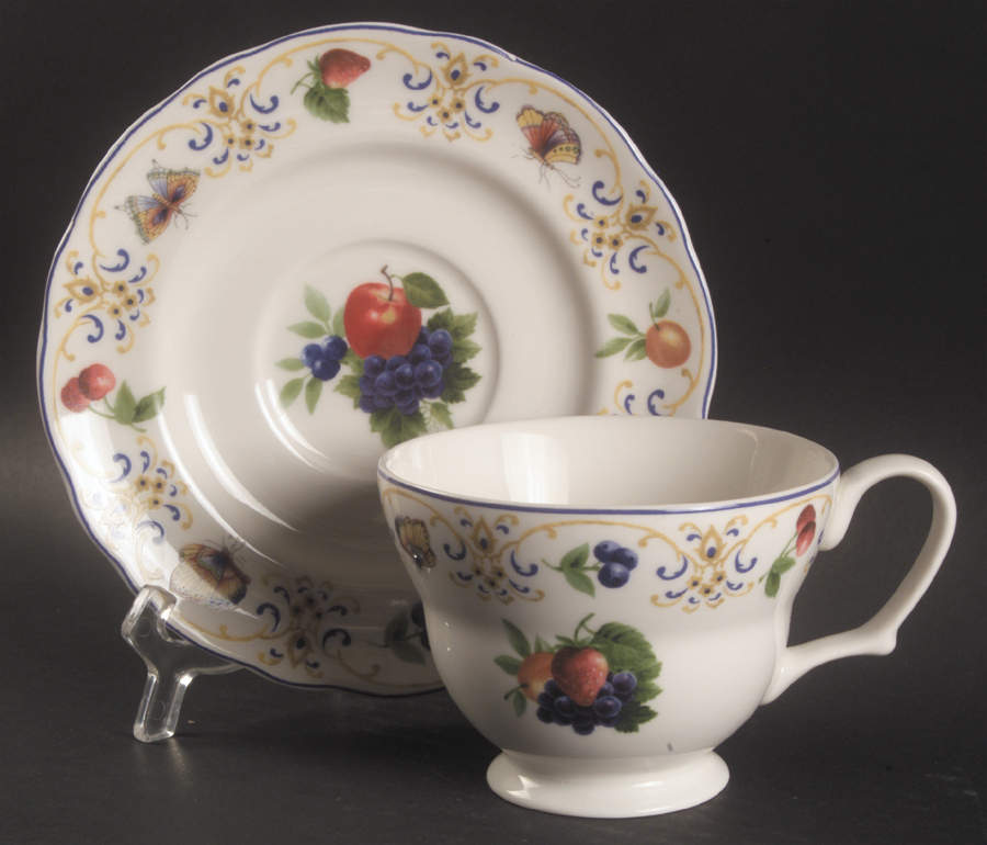 Butterfly Orchard Footed Cup & Saucer Set by Biltmore for Your Home-1