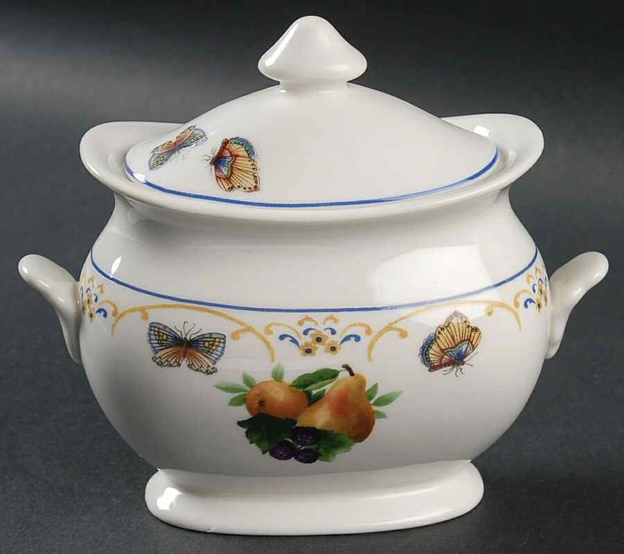 Butterfly Orchard Sugar Bowl & Lid by Biltmore for Your Home-1