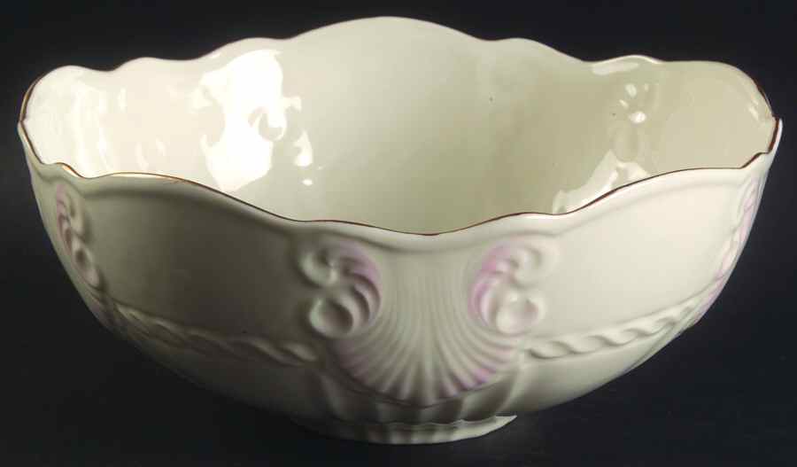 Georgian Shell 9" Round Vegetable Bowl by Belleek Pottery (Ireland)-1