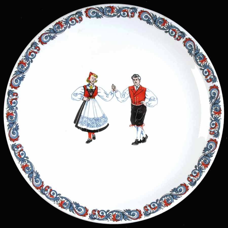 Hardanger Dancers Dinner Plate by Figgjo (Norway)-1