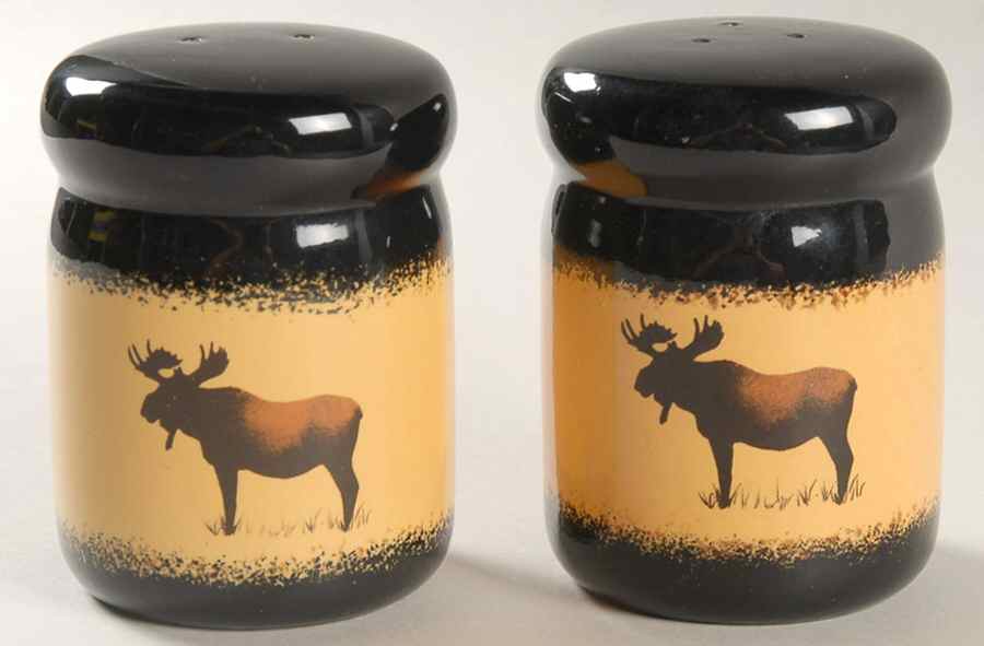 Brushwerks Moose Salt & Pepper Set by Big Sky Carvers-1