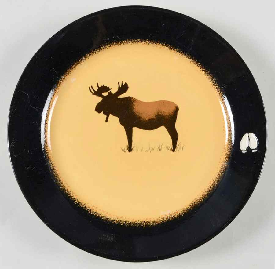 Brushwerks Moose Salad Plate by Big Sky Carvers-1