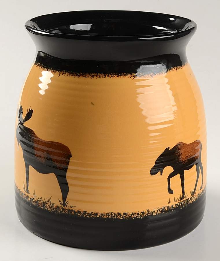 Brushwerks Moose Extra Large Canister No Lid by Big Sky Carvers-1