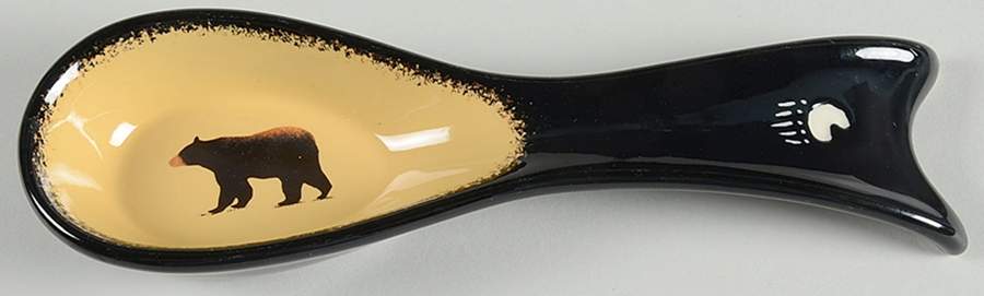 Brushwerks Bear Spoon Rest/Holder (Holds 1 Spoon) by Big Sky Carvers-1