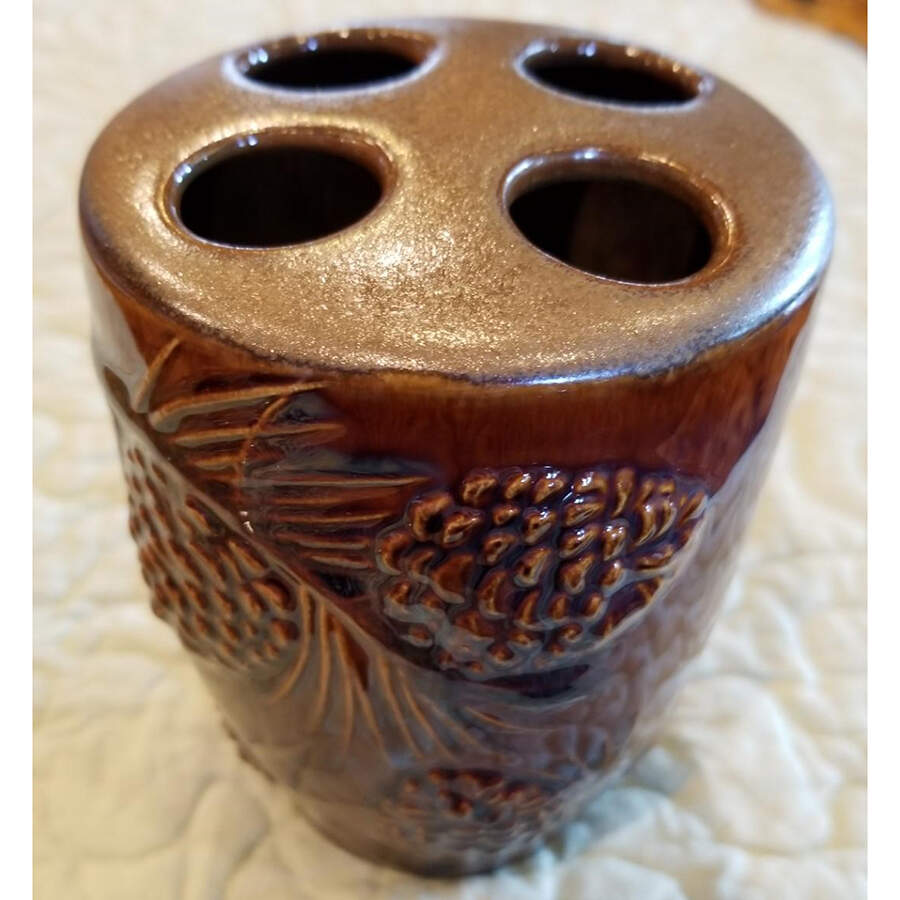 Fusion Pinecone Toothbrush Holder by Big Sky Carvers-1