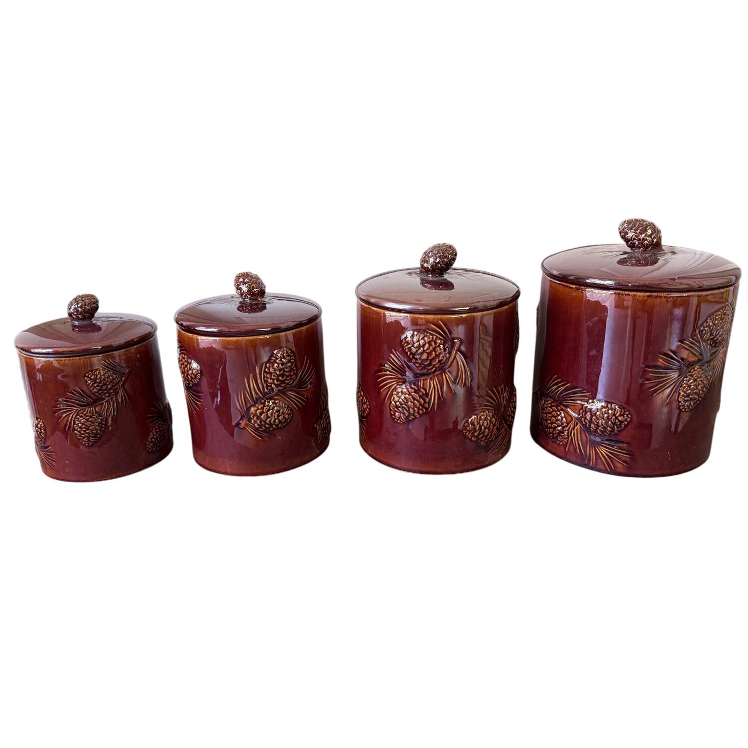 Fusion Pinecone Small Canister & Lid by Big Sky Carvers-1