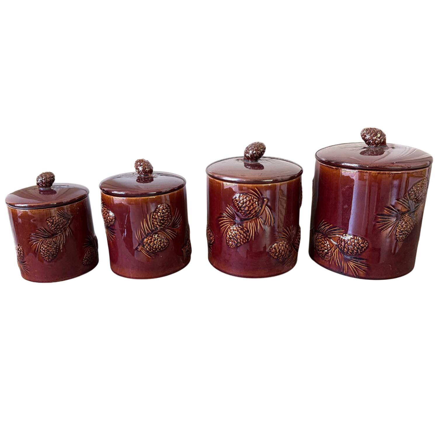Fusion Pinecone Large Canister & Lid by Big Sky Carvers-1