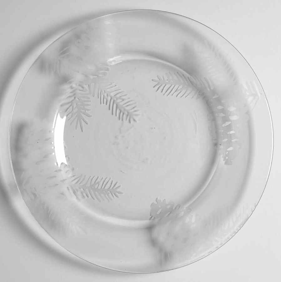 Fusion Pinecone Glassware Salad Plate by Big Sky Carvers-1