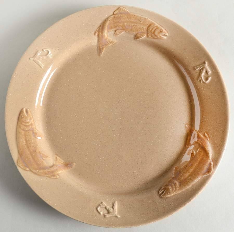 Fusion Trout Dinner Plate by Big Sky Carvers-1