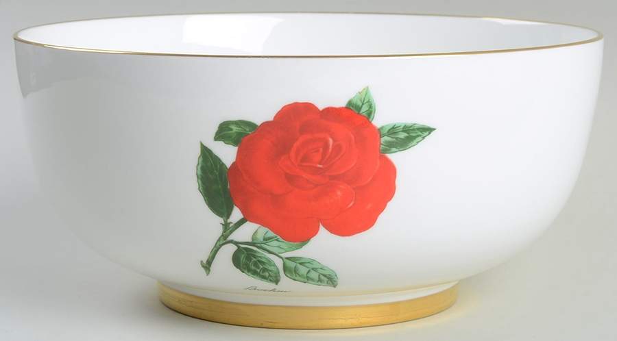 AT&T Rose, The 8" Round Vegetable Bowl by Boehm-1