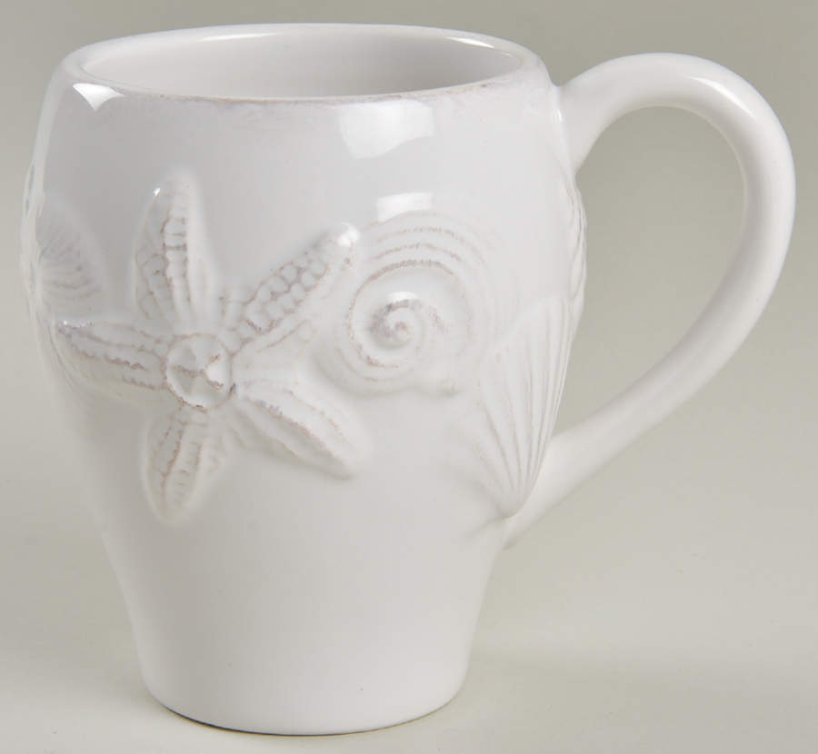 Seahorse and Seashell Menagerie White Mug by Blue Sky-1