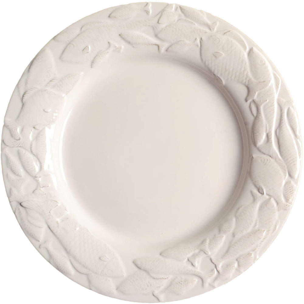 Seahorse and Seashell Menagerie White Dinner Plate by Blue Sky-1