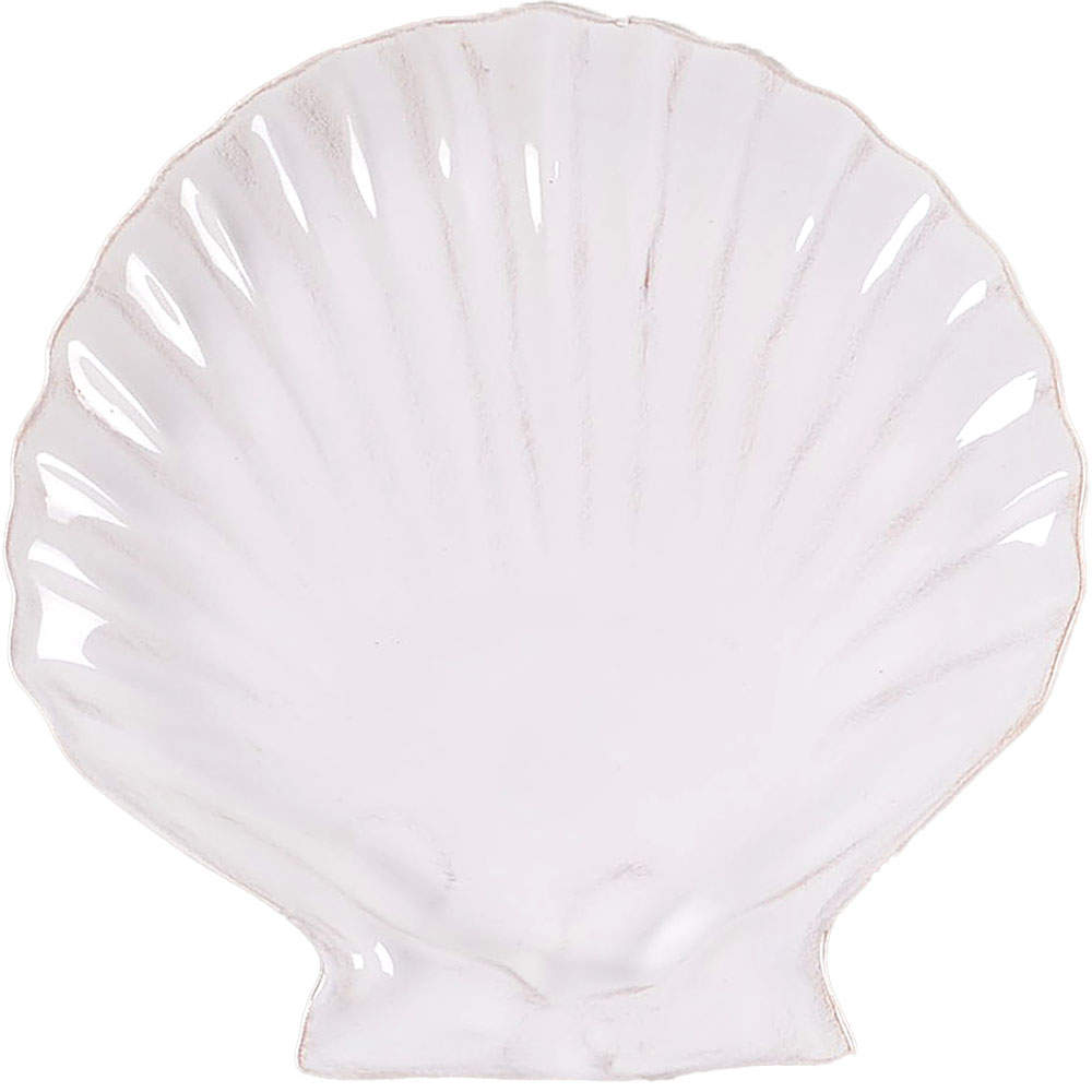 Seahorse and Seashell Menagerie White Appetizer Plate by Blue Sky-1