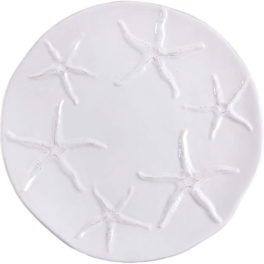 Seahorse and Seashell Menagerie White Dinner Plate by Blue Sky-1