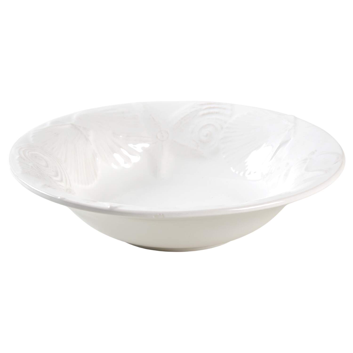 Seahorse and Seashell Menagerie White Soup/Cereal Bowl by Blue Sky-1