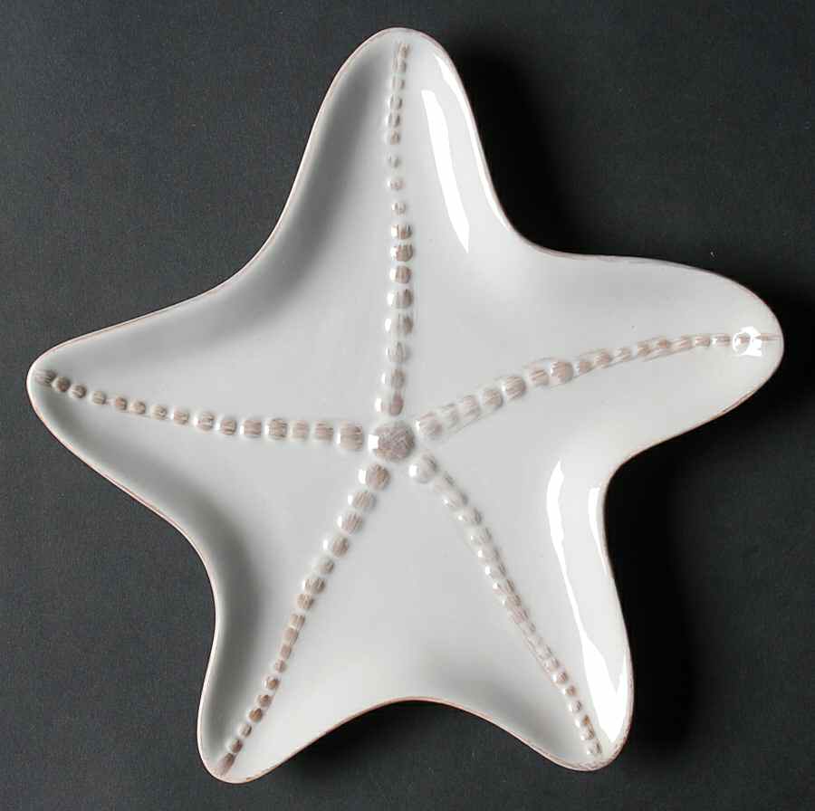 Seahorse and Seashell Menagerie White Appetizer Plate by Blue Sky-1
