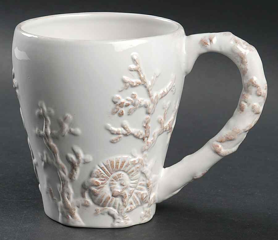 Seahorse and Seashell Menagerie White Mug by Blue Sky-1
