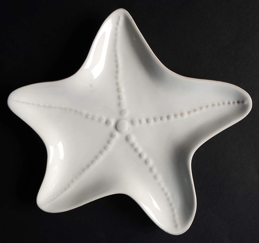 Seahorse and Seashell Menagerie White Appetizer Plate by Blue Sky-1