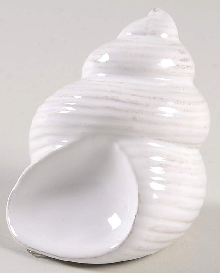 Seahorse and Seashell Menagerie White Figural Salt Shaker by Blue Sky-1