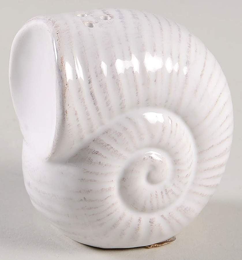 Seahorse and Seashell Menagerie White Figural Pepper Shaker by Blue Sky-1