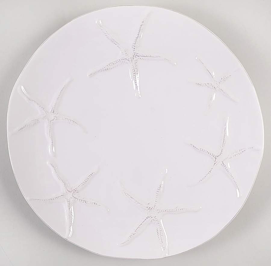 Seahorse and Seashell Menagerie White Dinner Plate by Blue Sky-1