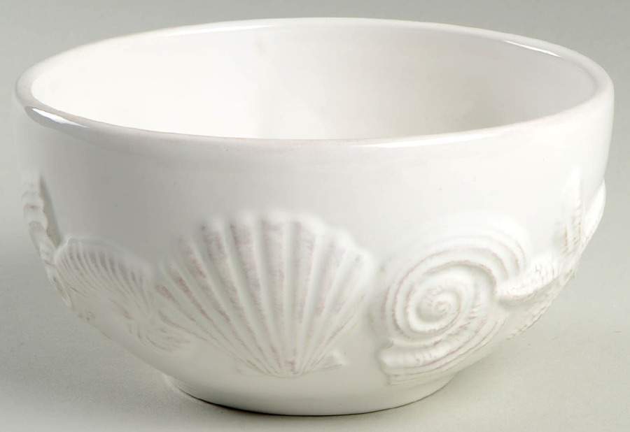 Seahorse and Seashell Menagerie White Soup/Cereal Bowl by Blue Sky-1