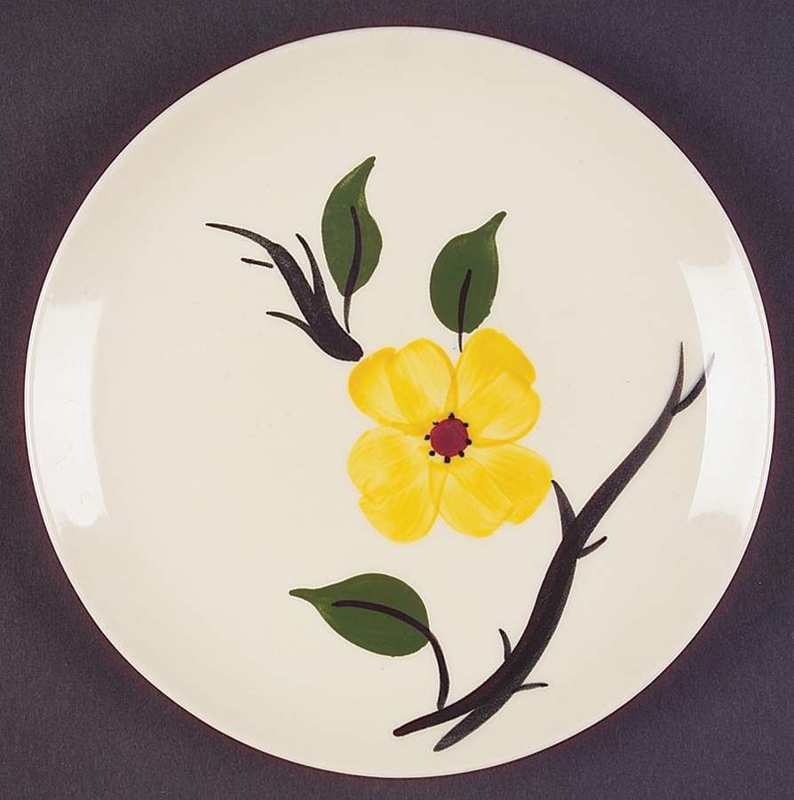 Southern Dogwood (Yellow) Salad Plate by Blue Ridge Southern Pottery-1