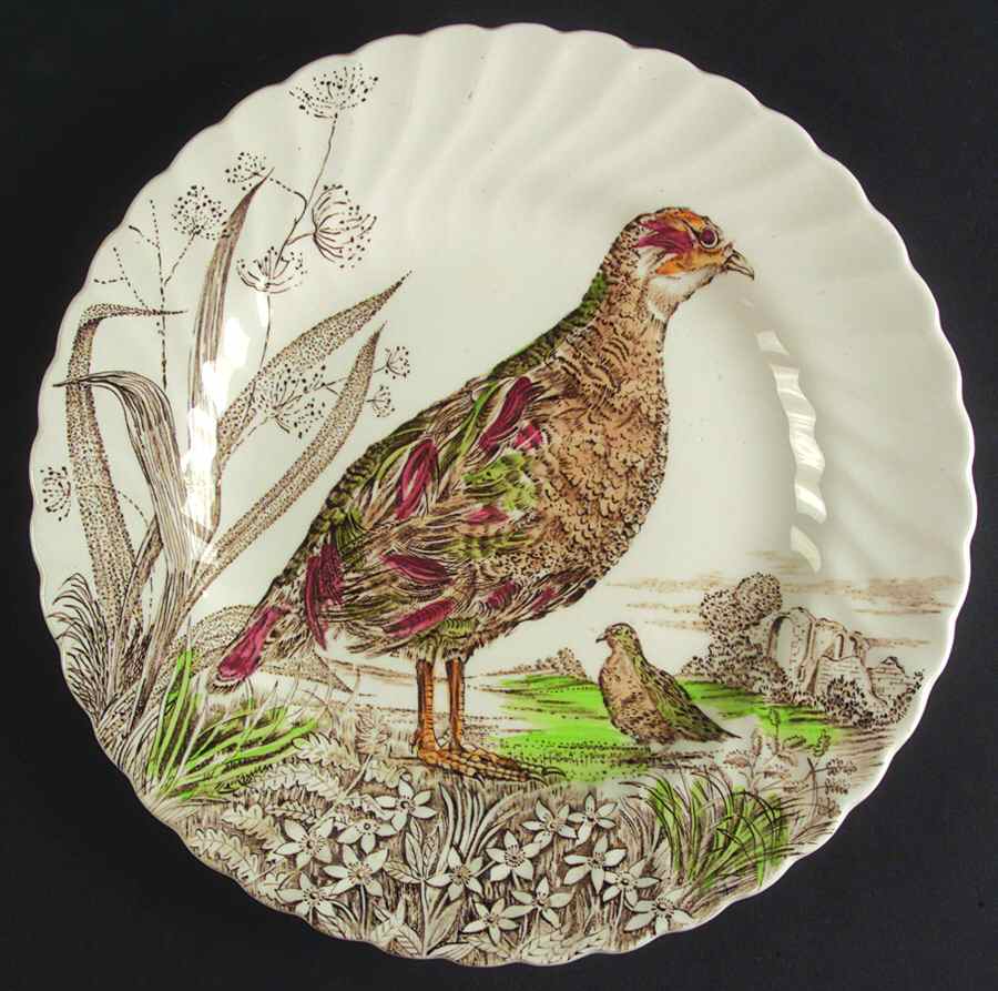 Wild Birds of Heath & Moorland Dinner Plate by British Anchor-1