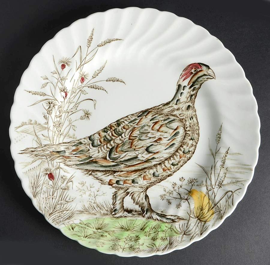 Wild Birds of Heath & Moorland Dinner Plate by British Anchor-1