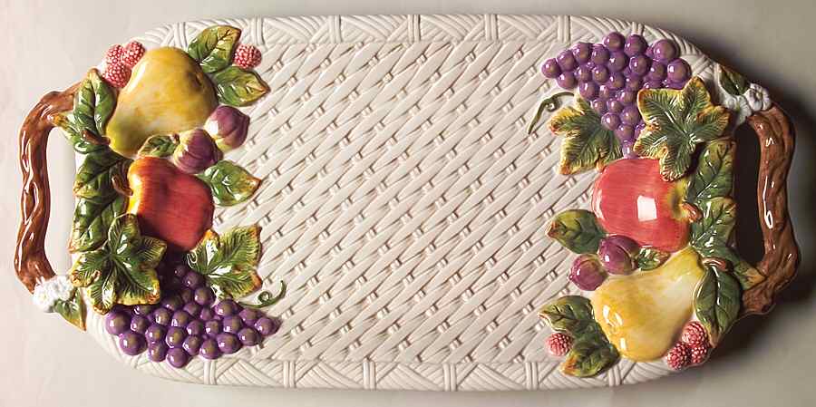 Cornucopia Collection 20" Handled Tray by Baum Brothers-1