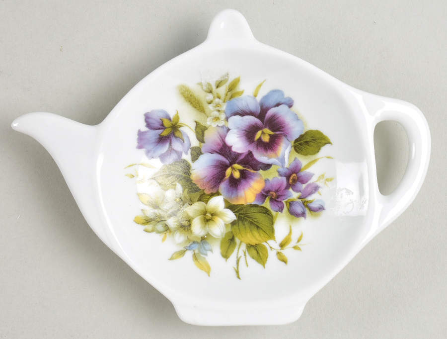 Pansy Chintz Tea Bag Holder by Baum Brothers-1