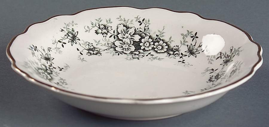 Lamare (Gold Trim, No Scrolls) Fruit/Dessert (Sauce) Bowl by Buffalo Pottery-1