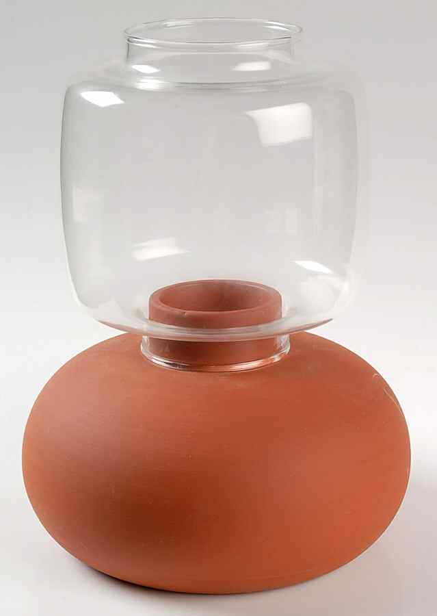 Terra Cotta Hurricane Votive & Globe by Bret Bortner Design-1